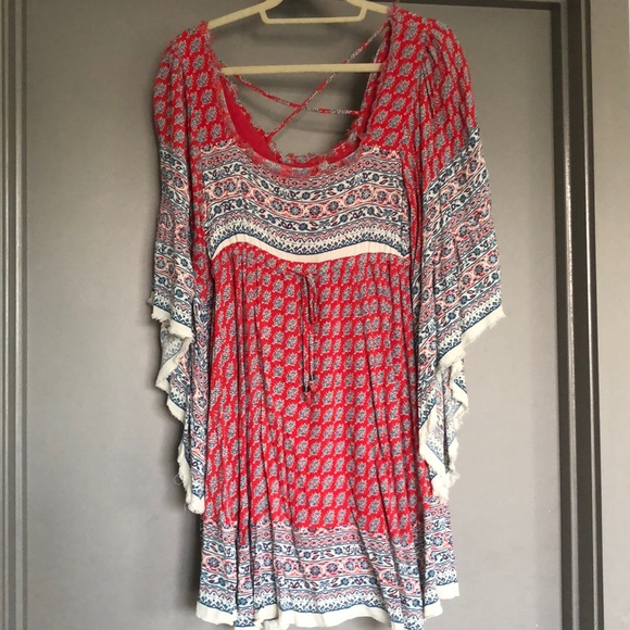 Free People Dresses & Skirts - Flowy Free People Dress with Bell Sleeves